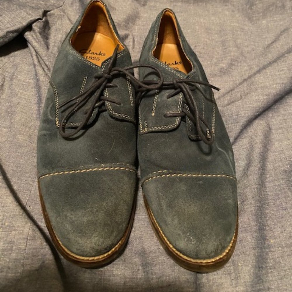 Clark's Blue Suede Shoes Size 10.5 men's
